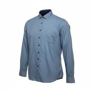 Rodd and Gunn Shirt Mens 2XL Blue Button Up Sports Fit Woven in Italy Pocket